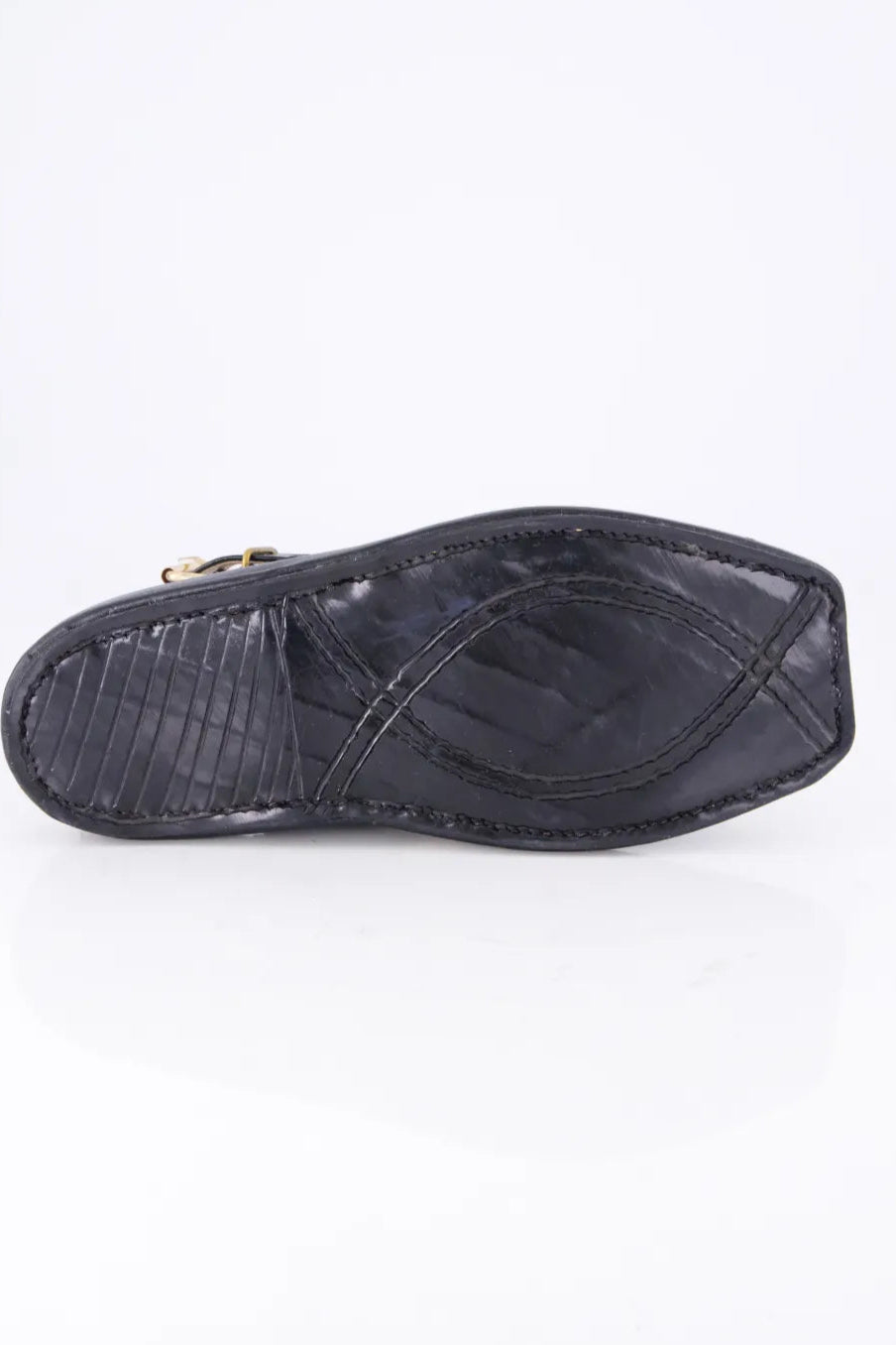 Black sandal on a white background