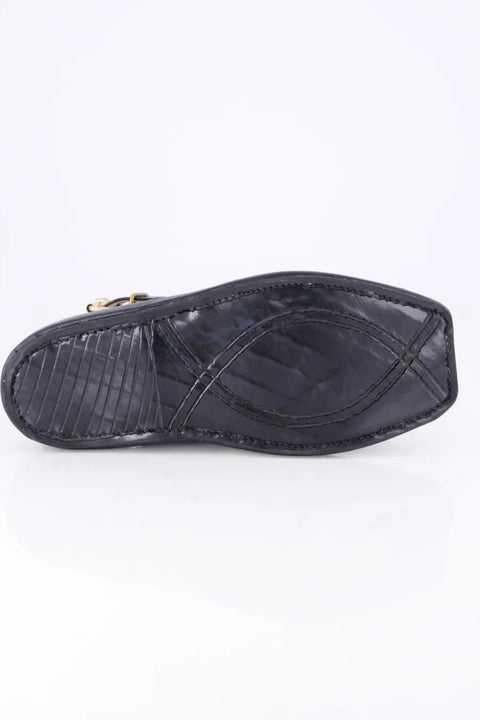 Black sandal on a white background