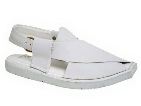White sandal on a white background